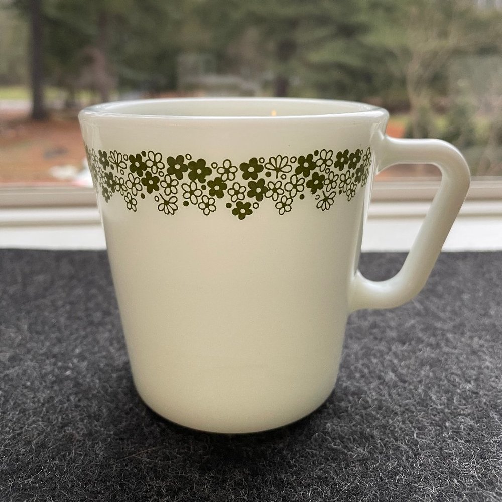 Vintage Pyrex #1410 Spring Blossom 3.5in Coffee Cup